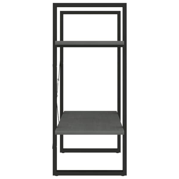vidaXL bogreol med 2 hylder 60x30x70 cm massivt fyrretræ grå -  Bogskabe & reoler