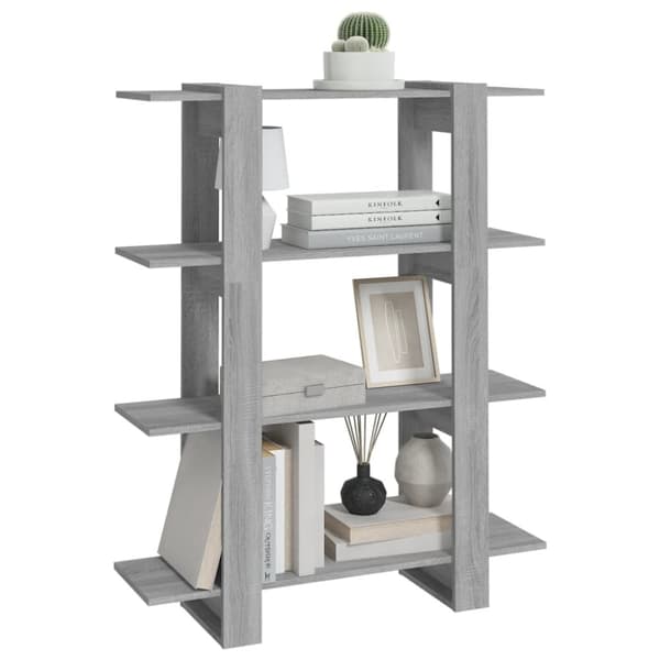 vidaXL bogreol/rumdeler 100x30x123,5 cm grå sonoma-eg -  Bogskabe & reoler