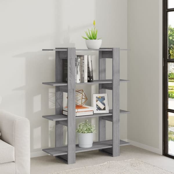 vidaXL bogreol/rumdeler 100x30x123,5 cm grå sonoma-eg -  Bogskabe & reoler