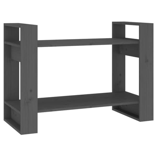 vidaXL bogreol/rumdeler 80x35x56,5 cm massivt fyrretræ grå -  Bogskabe & reoler