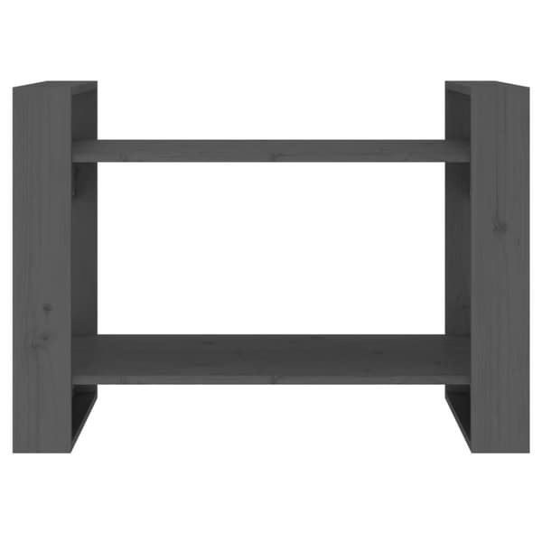 vidaXL bogreol/rumdeler 80x35x56,5 cm massivt fyrretræ grå -  Bogskabe & reoler