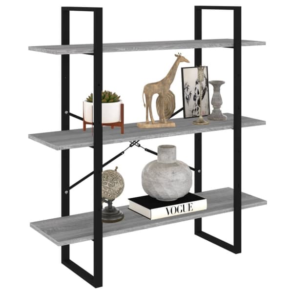 vidaXL Kirjahylly harmaa Sonoma 100x30x105 cm tekninen puu -  Kirjahyllyt