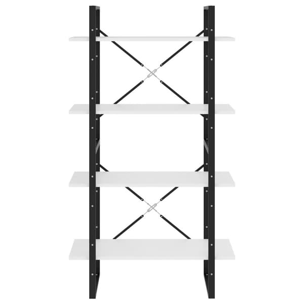 vidaXL bogreol med 4 hylder 80x30x140 cm spånplade hvid -  Bogskabe & reoler