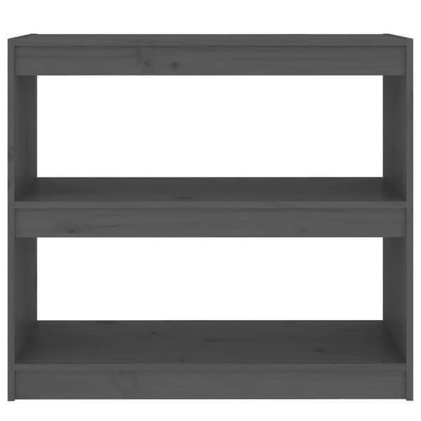 vidaXL bogreol/rumdeler 80x30x71,5 cm massivt fyrretræ grå -  Bogskabe & reoler