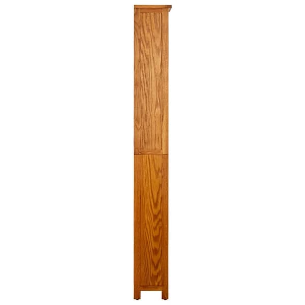 vidaXL bogreol med 6 hylder 52x22x180 cm massivt egetræ - Bogskabe & reoler