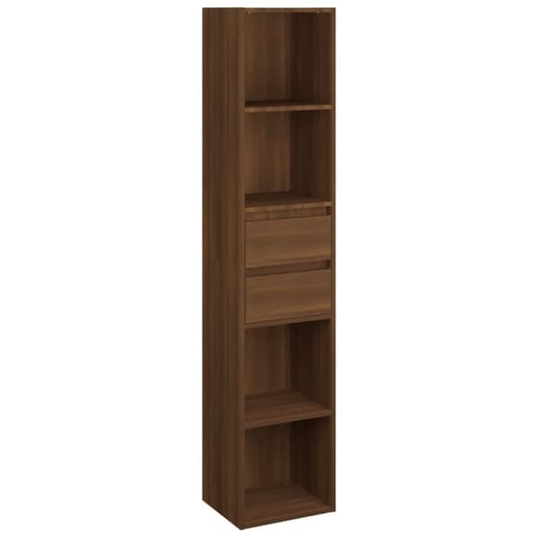 vidaXL bogreol 36x30x171 cm konstrueret træ brun egetræ -  Bogskabe & reoler