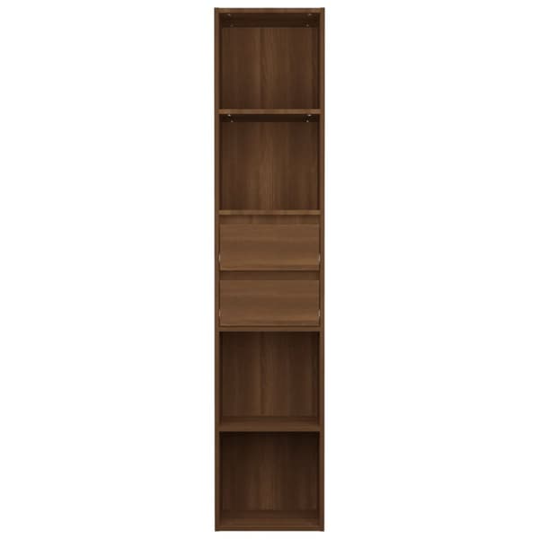 vidaXL bogreol 36x30x171 cm konstrueret træ brun egetræ -  Bogskabe & reoler