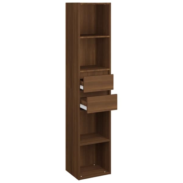 vidaXL bogreol 36x30x171 cm konstrueret træ brun egetræ -  Bogskabe & reoler