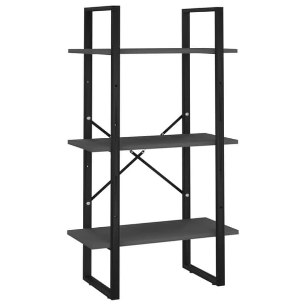 vidaXL Förvaringshylla grå 60x30x105 cm spånskiva -  Bokhyllor & fristående hyllor