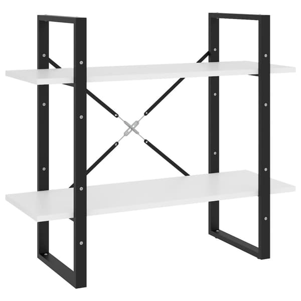 vidaXL 2-tasoinen kirjahylly valkoinen 80x30x70 cm tekninen puu -  Kirjahyllyt