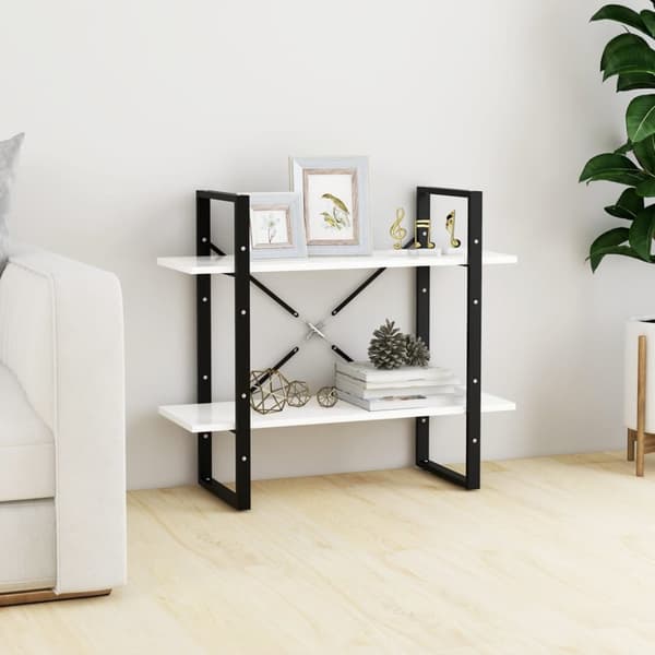 vidaXL 2-tasoinen kirjahylly valkoinen 80x30x70 cm tekninen puu -  Kirjahyllyt