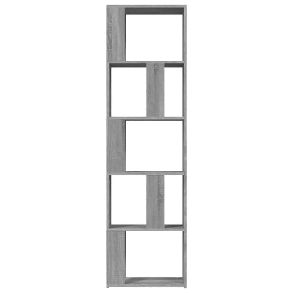 vidaXL Kirjahylly harmaa Sonoma 45x24x160 cm tekninen puu - Kirjahyllyt