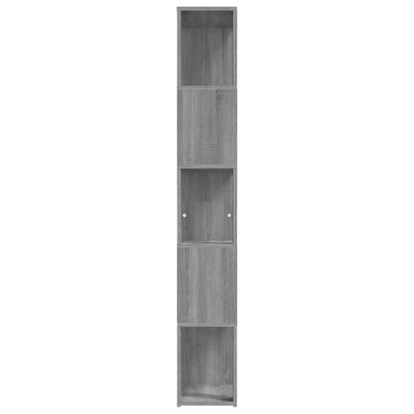 vidaXL Kirjahylly harmaa Sonoma 45x24x160 cm tekninen puu - Kirjahyllyt