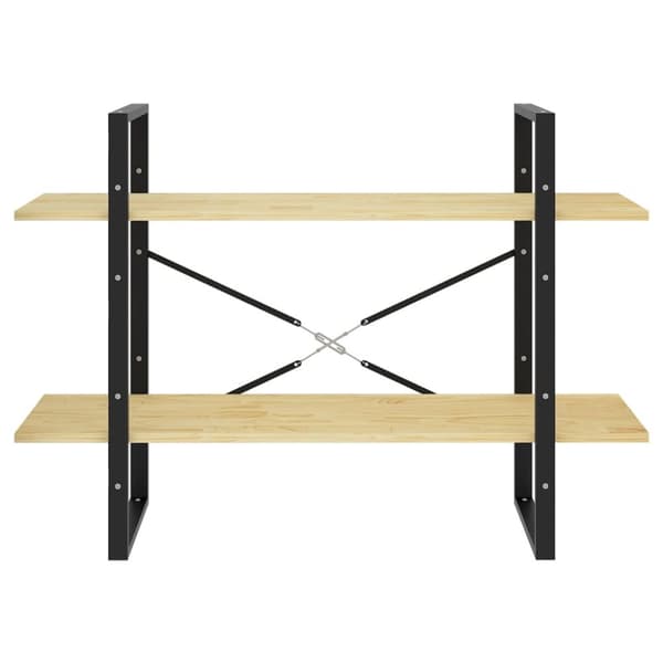 vidaXL Bokhylla 2 hyllplan 100x30x70 cm massiv furu - Bokhyllor & fristående hyllor