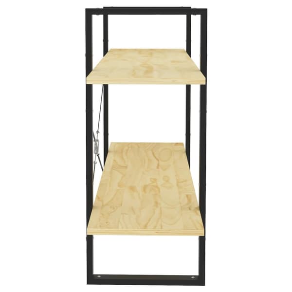 vidaXL Bokhylla 2 hyllplan 100x30x70 cm massiv furu - Bokhyllor & fristående hyllor