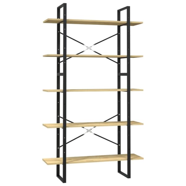 vidaXL bogreol med 5 hylder 100x30x175 cm massivt fyrretræ - Bogskabe & reoler