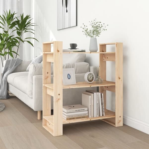 vidaXL bogreol/rumdeler 80x35x91 cm massivt fyrretræ -  Bogskabe & reoler