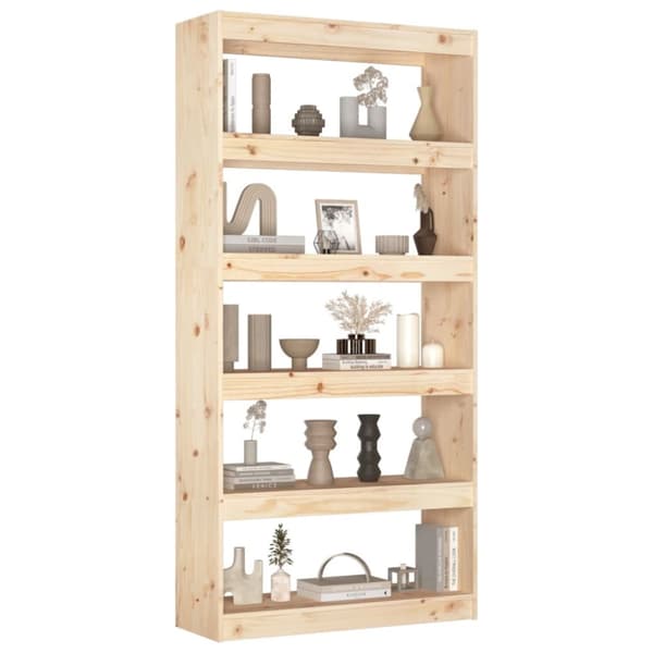 vidaXL bogreol/rumdeler 80x30x167,4 cm massivt fyrretræ - Bogskabe & reoler