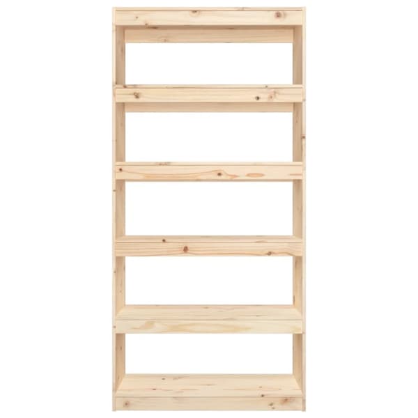 vidaXL bogreol/rumdeler 80x30x167,4 cm massivt fyrretræ - Bogskabe & reoler