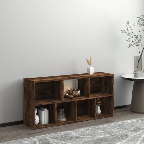 vidaXL Bokhylla rökfärgad ek 50x25x106 cm - Bokhyllor & fristående hyllor