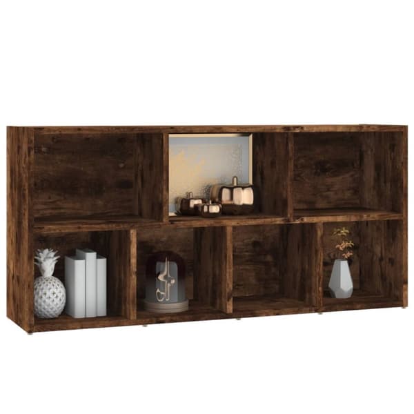 vidaXL Bokhylla rökfärgad ek 50x25x106 cm - Bokhyllor & fristående hyllor