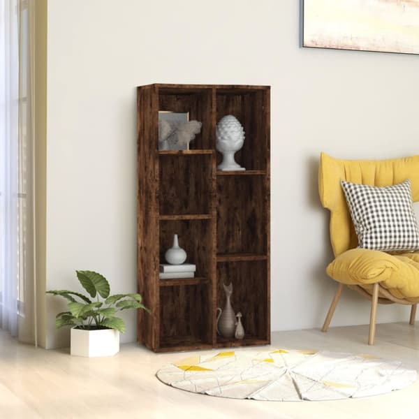 vidaXL Bokhylla rökfärgad ek 50x25x106 cm -  Bokhyllor & fristående hyllor
