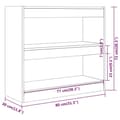 Pikkukuva 8 / 9: vidaXL Kirjahylly/tilanjakaja Sonoma-tammi 80x30x72 cm -  Kirjahyllyt