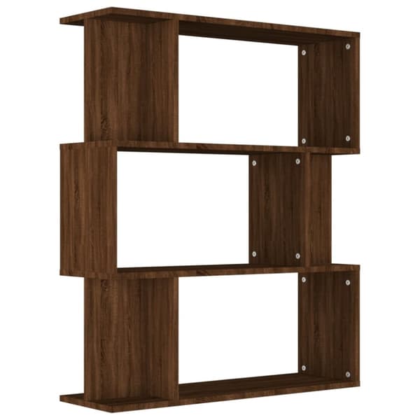 vidaXL bogreol/rumdeler 80x24x96 cm konstrueret træ brun eg - Bogskabe & reoler