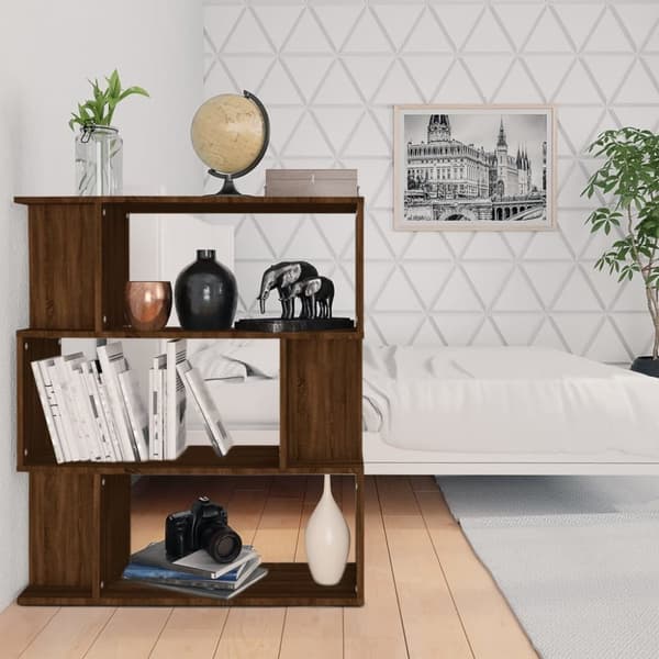 vidaXL bogreol/rumdeler 80x24x96 cm konstrueret træ brun eg -  Bogskabe & reoler