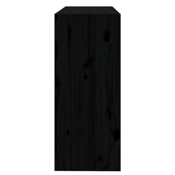 vidaXL Kirjahylly/tilanjakaja musta 80x30x71,5 cm täysi mänty - Kirjahyllyt
