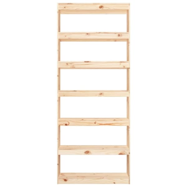 vidaXL bogreol/rumdeler 80x30x199,5 cm massivt fyrretræ -  Bogskabe & reoler
