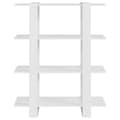 Miniatyrbillede 4 af 9: vidaXL bogreol/rumdeler 100x30x123,5 cm fyrretræ hvid -  Bogskabe & reoler