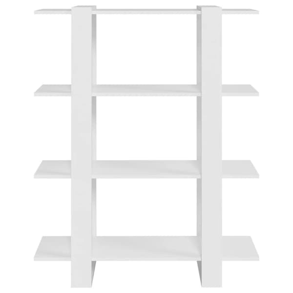 vidaXL bogreol/rumdeler 100x30x123,5 cm fyrretræ hvid -  Bogskabe & reoler