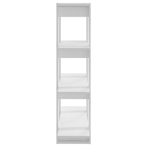 vidaXL bogreol/rumdeler 100x30x123,5 cm fyrretræ hvid -  Bogskabe & reoler