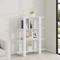Miniatyrbillede 7 af 9: vidaXL bogreol/rumdeler 100x30x123,5 cm fyrretræ hvid -  Bogskabe & reoler