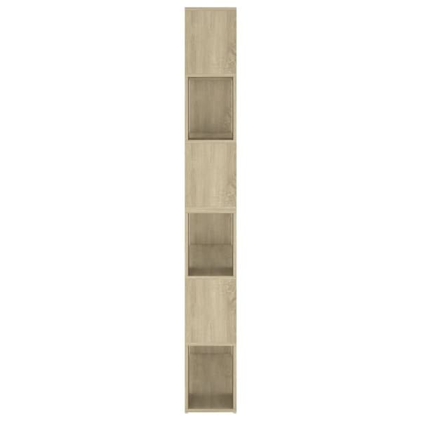 vidaXL Bokhylla Rumsavdelare sonoma-ek 100x24x188 cm -  Bokhyllor & fristående hyllor