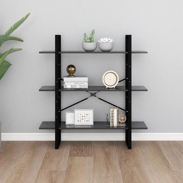 vidaXL Kirjahylly betoninharmaa 100x30x105 cm tekninen puu - Kirjahyllyt