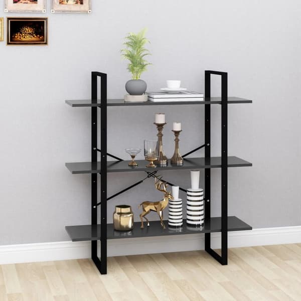 vidaXL Kirjahylly betoninharmaa 100x30x105 cm tekninen puu -  Kirjahyllyt