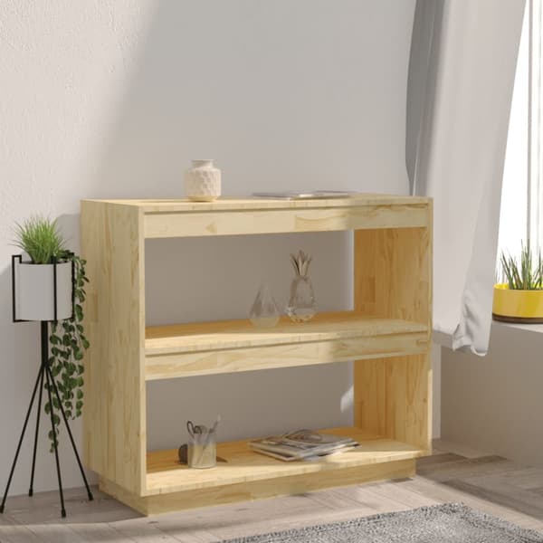 vidaXL bogreol 80x35x71 cm massivt fyrretræ - Bogskabe & reoler