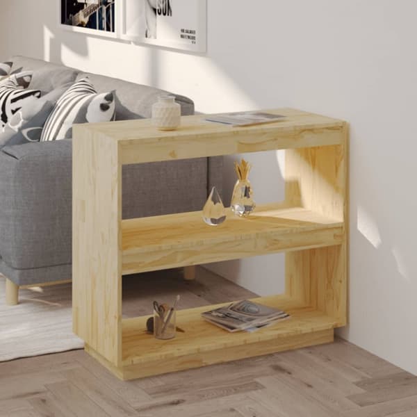 vidaXL bogreol 80x35x71 cm massivt fyrretræ - Bogskabe & reoler