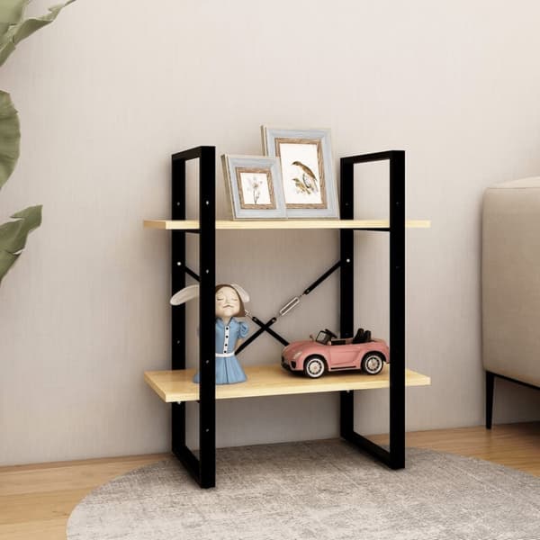 vidaXL 2-tasoinen kirjahylly 60x30x70 cm täysi mänty - Kirjahyllyt