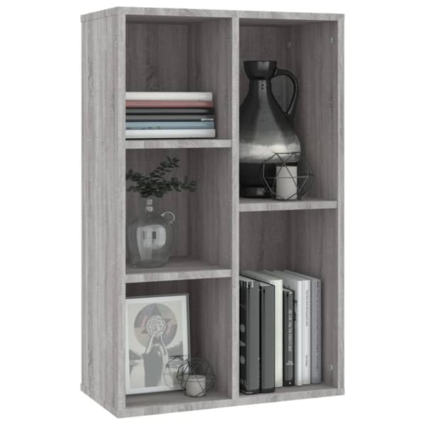 vidaXL bogreol/skænk 50x25x80 cm konstrueret træ grå sonoma-eg -  Bogskabe & reoler