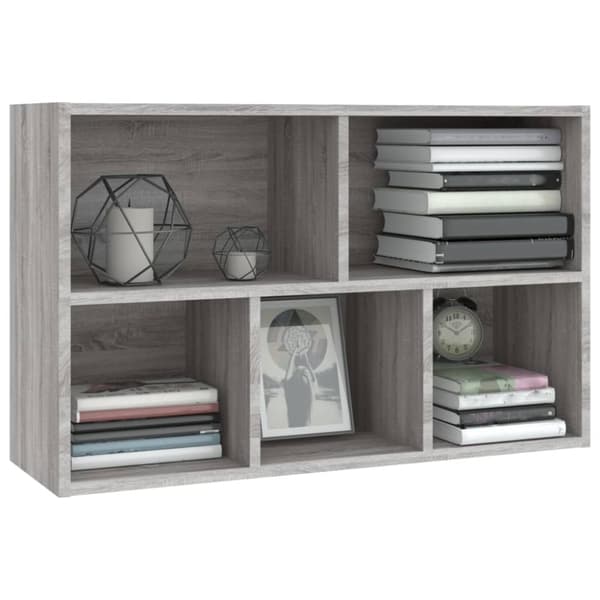 vidaXL bogreol/skænk 50x25x80 cm konstrueret træ grå sonoma-eg -  Bogskabe & reoler