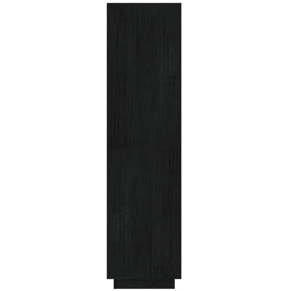 vidaXL bogreol/rumdeler 40x35x135 cm massivt fyrretræ sort -  Bogskabe & reoler