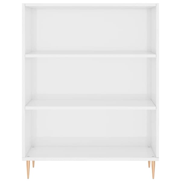 vidaXL skab 69,5x32,5x90 cm konstrueret træ hvid højglans -  Bogskabe & reoler
