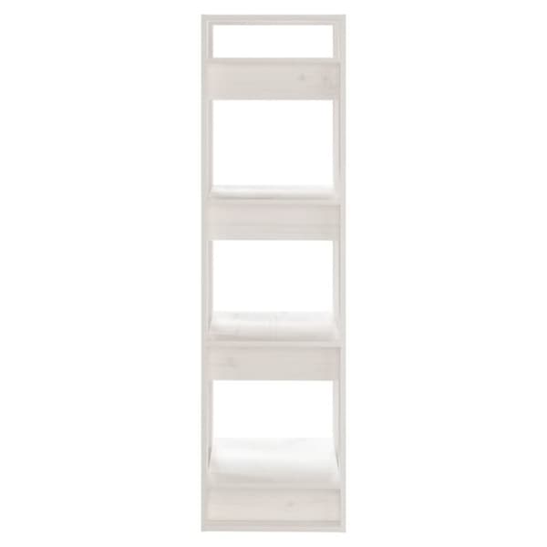 vidaXL bogreol/rumdeler 41x35x125 cm massivt fyrretræ hvid -  Bogskabe & reoler