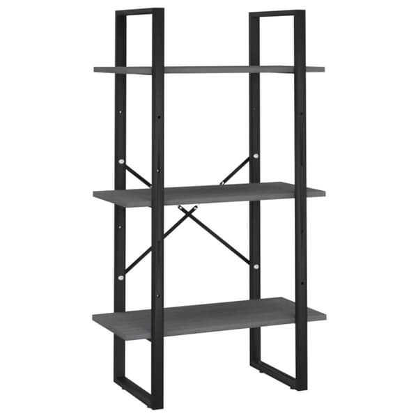 vidaXL Varastohylly harmaa 60x30x105 cm täysi mänty - Kirjahyllyt