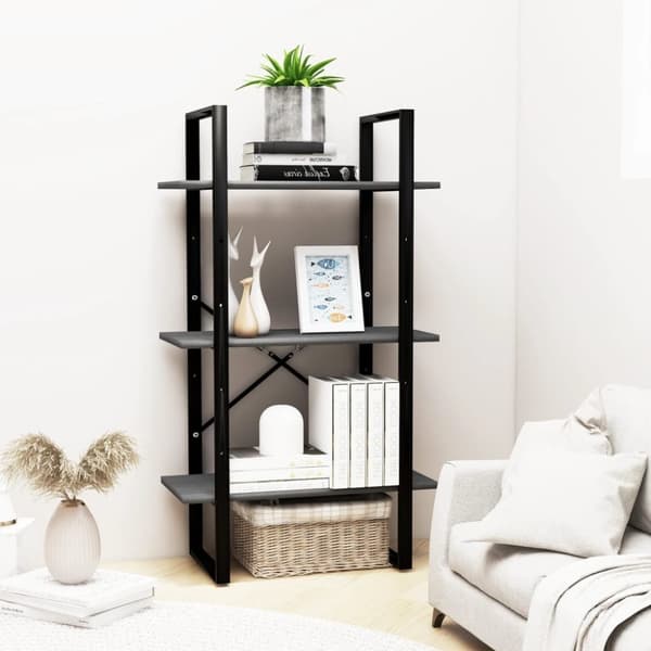 vidaXL Varastohylly harmaa 60x30x105 cm täysi mänty - Kirjahyllyt
