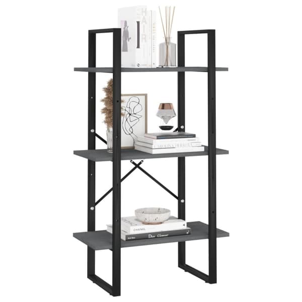 vidaXL Varastohylly harmaa 60x30x105 cm täysi mänty - Kirjahyllyt