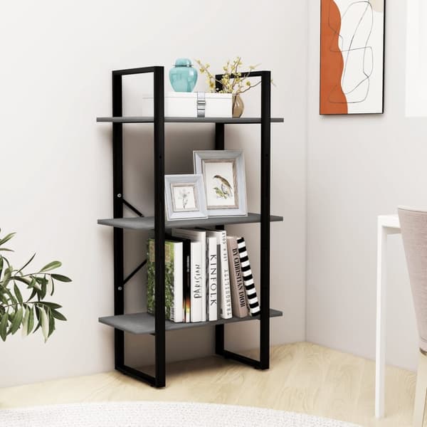 vidaXL Varastohylly harmaa 60x30x105 cm täysi mänty - Kirjahyllyt